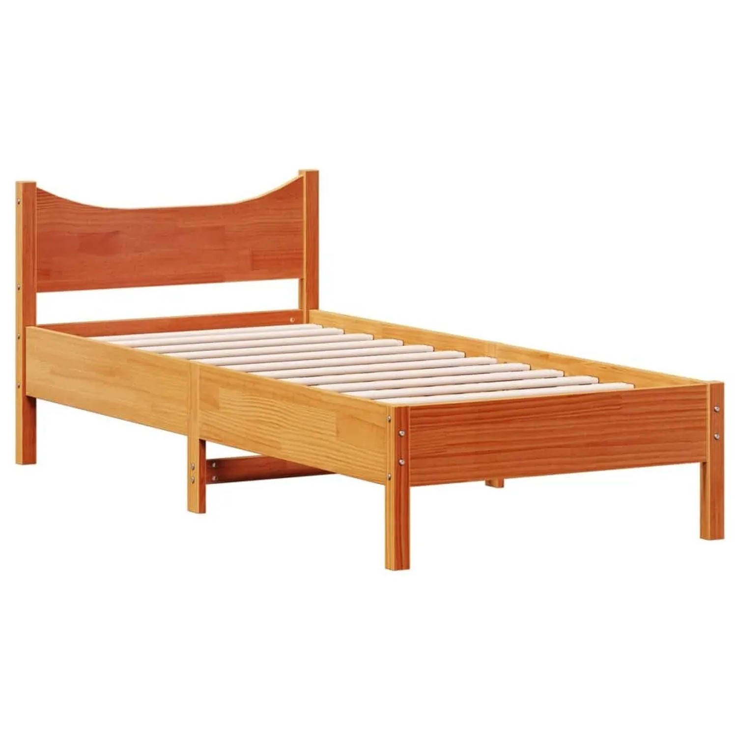 vidaXL Massivholzbett ohne Matratze Wachsbraun 75x190 cm Kiefernholz 844760 günstig online kaufen