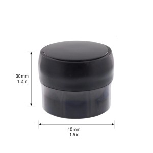 Wagner Bodentürstopper Black Delux, Ø 40 mm, schwarz, selbstklebend.