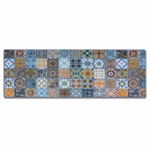 KARAT Teppichläufer Bonita im Patchwork Design, 80x300 cm. Wohnteppich nach Maß für Flur und Wohnräume.