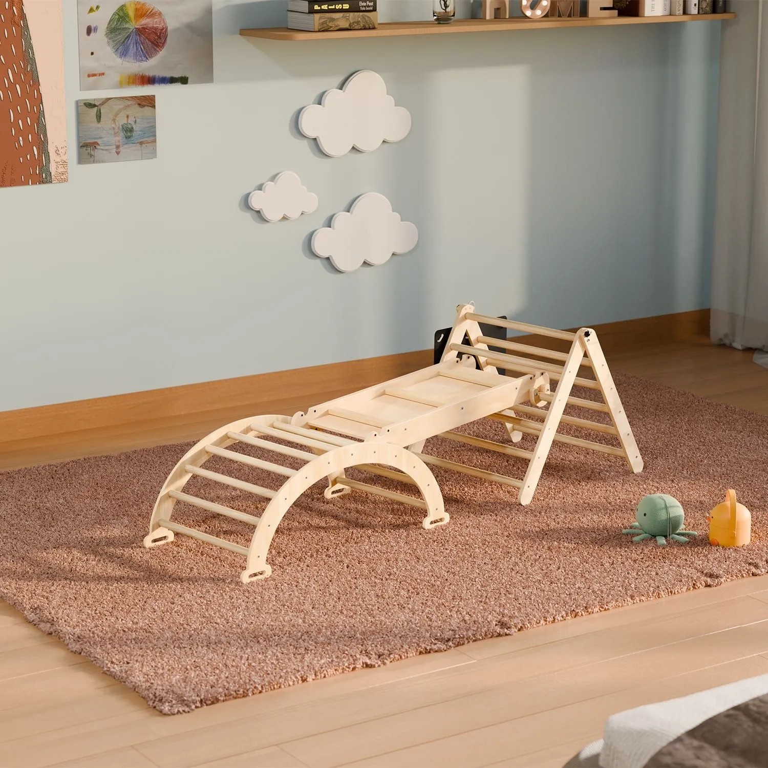 Juskys Kletterdreieck Movario mit Kissen 80x50cm Klein_2