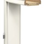 Profilierte Türzarge Brillant Weißlack R9016, 98,5x198,5x24 cm, DIN rechts.