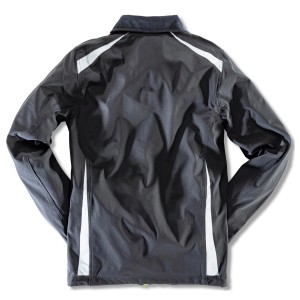 Bullstar Light-Softshelljacke Ultra in Schwarz, Größe L, Rückansicht. Arbeitskleidung mit Reflexelementen.