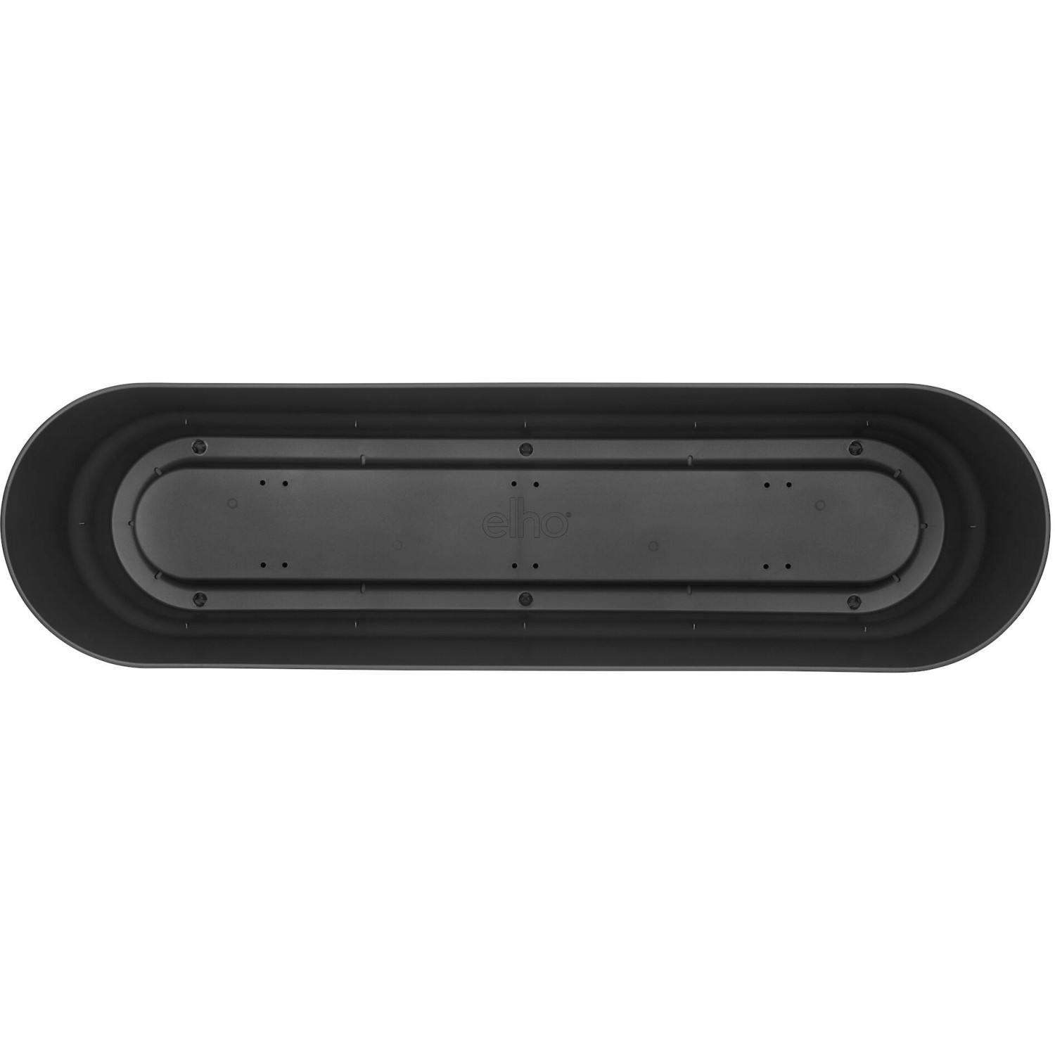 Elho Greenville Living Schwarz, 69cm Blumenkasten aus Recycling-Kunststoff.