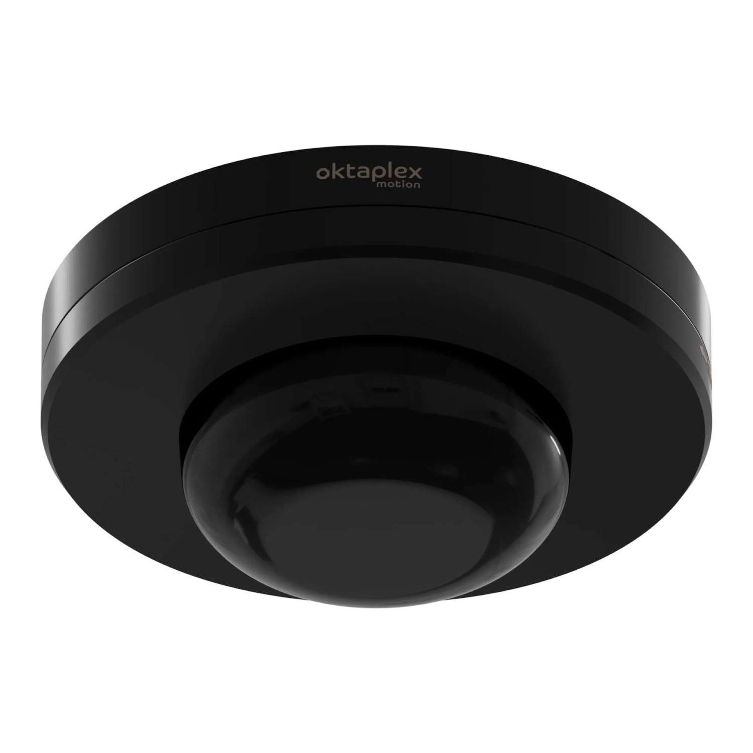 Oktaplex Pia Präsenzmelder schwarz Decke Aufputz 360° PIR Präsenzsensor IP65 Ø 18 m innen außen flach rund 230V