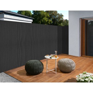 Floraworld Sichtschutz Premium Plus, 180x300 cm, Anthrazit. Robuste Sichtschutzmatte für Balkon und Garten.