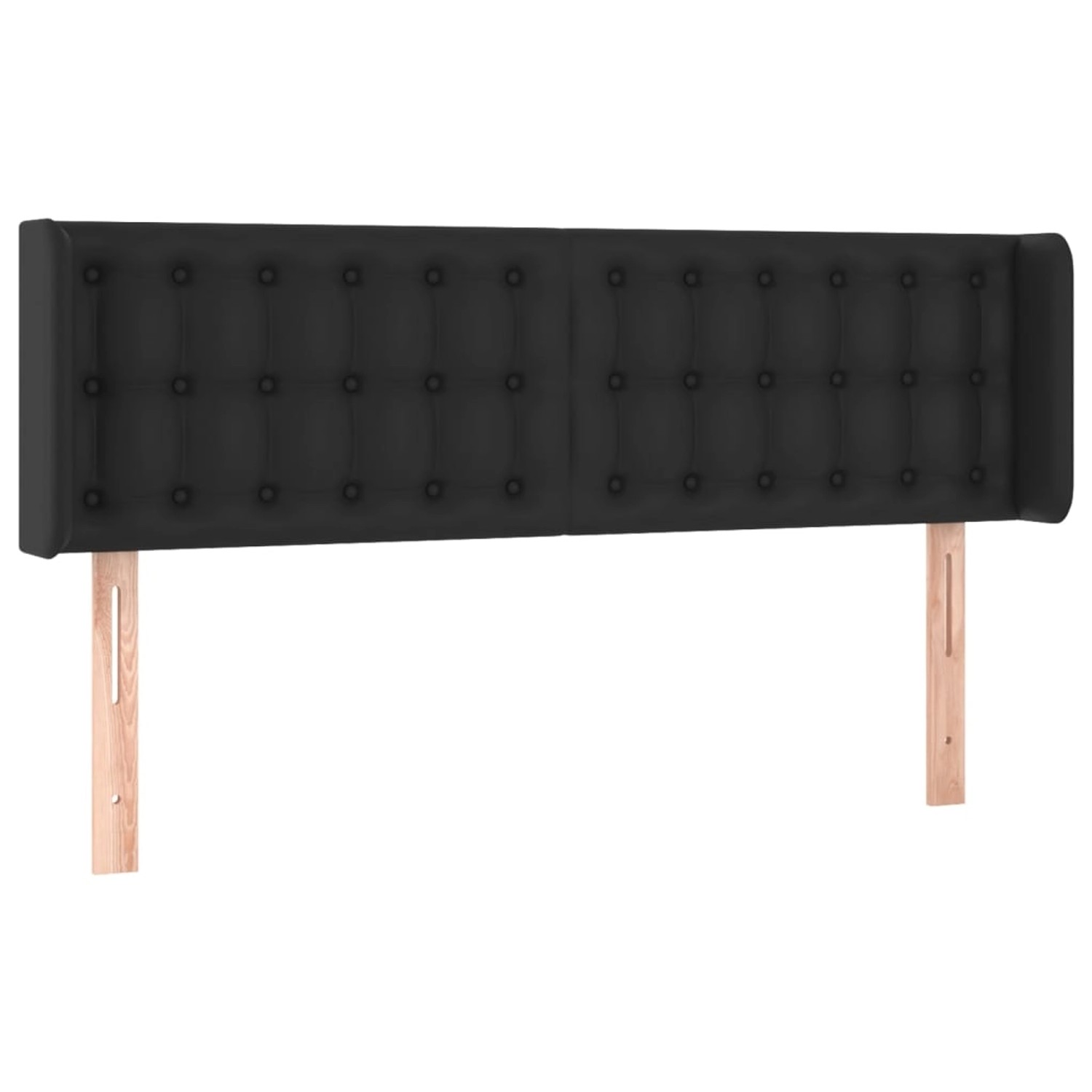 vidaXL LED Kopfteil Schwarz 147x16x78/88 cm Kunstleder 3123326