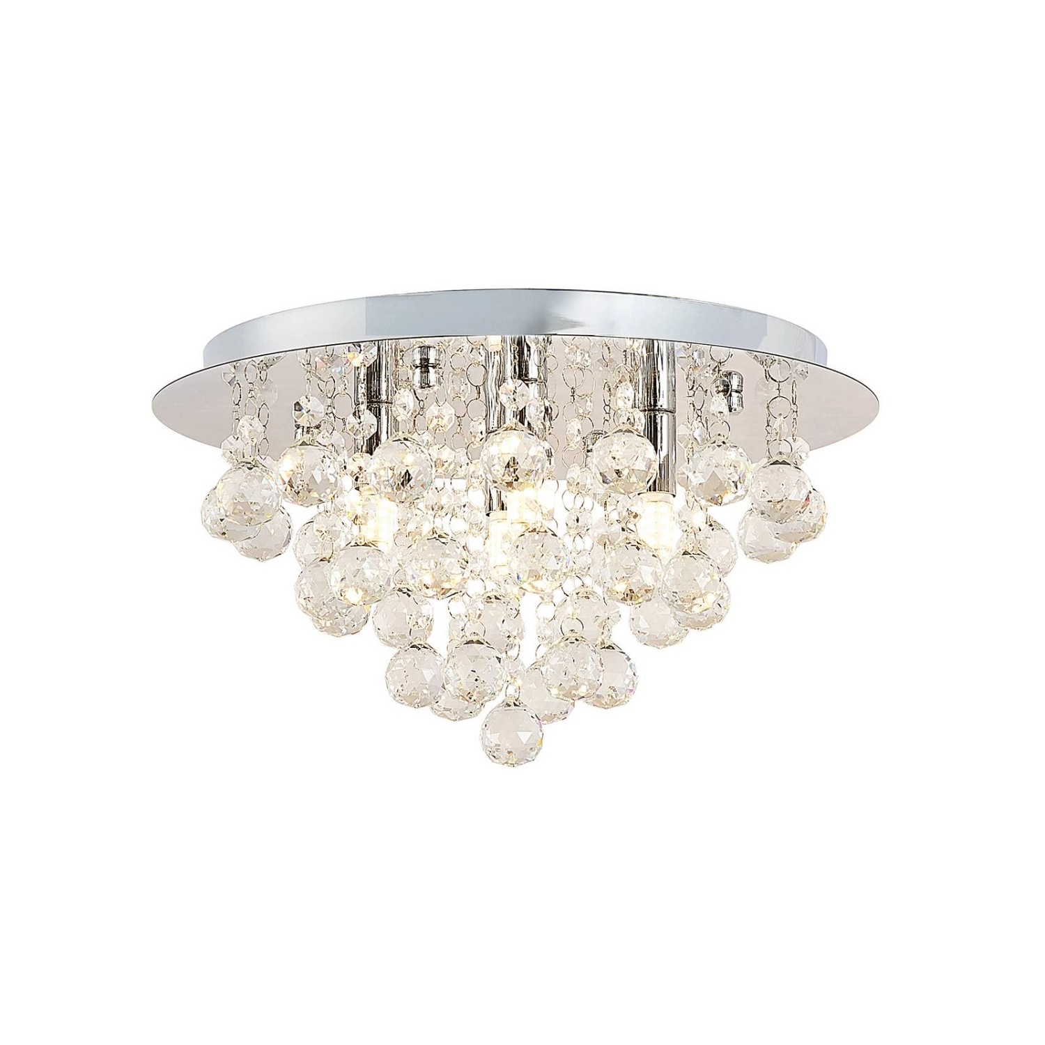 Lindby Deckenlampe Antonino 9626870 Modern in Chrom aus Kristall 4-flammig günstig online kaufen
