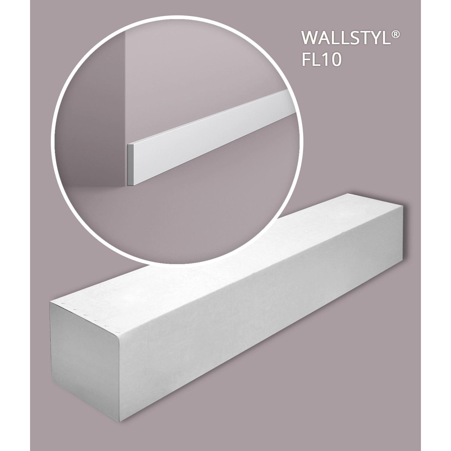 NOEL & MARQUET Sockelleisten FL10-Box WALLSTYL, 32 Stk., 64 m, weiß, für den Innenbereich.