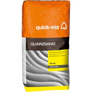 Sack Quick-Mix Quarzsand, 25 kg, feuergetrocknet, für vielfältige Anwendungen im Garten- und Landschaftsbau.
