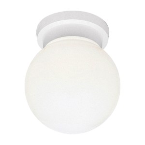 Weiße Eglo Deckenleuchte Sonia mit Opalglas, runde Form. Deckenlampe für Innenräume.