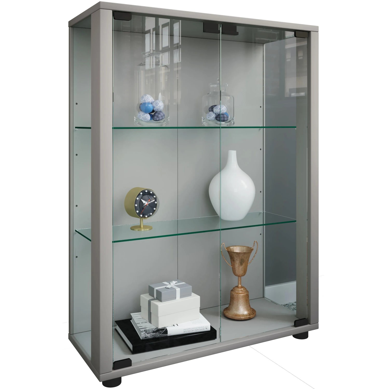 VCM Standvitrine Sintalo Silber