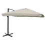 MCW Ampelschirm A96, 3x4m, creme-grau, ohne Ständer, drehbar. Ideal für Garten und Terrasse.