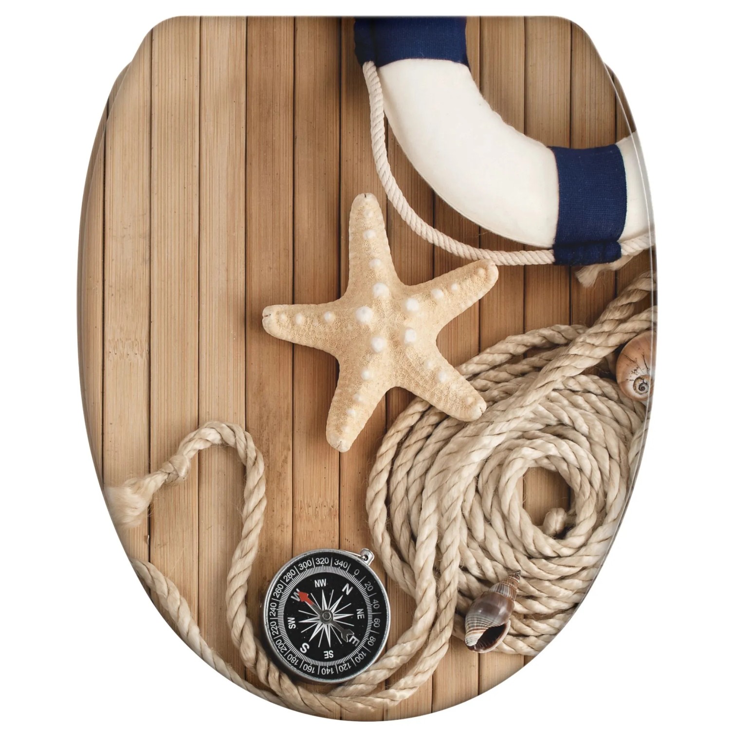 SANILO WC Sitz mit Absenkautomatik Top Fix Maritime
