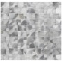 Mosaik Aluminium Silver 3D, 30x31,5cm, für den Innenbereich. Silberne Mosaikfliesen mit dreidimensionaler Optik.