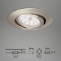 Briloner LED-Einbaustrahler, Nickel matt, schwenkbar, mit Maßangaben.