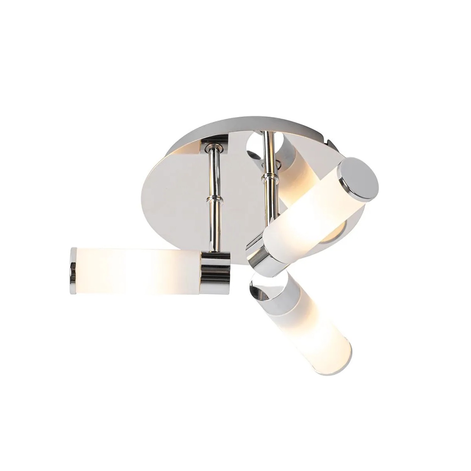 QAZQA Moderne Badezimmer-Deckenleuchte Chrom 3-flammig IP44 Bath