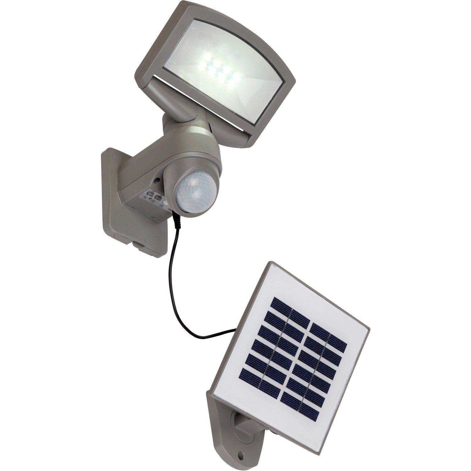 Lutec Solar LED-Strahler Sunshine mit Solarpanel, Außenstrahler mit Bewegungssensor.