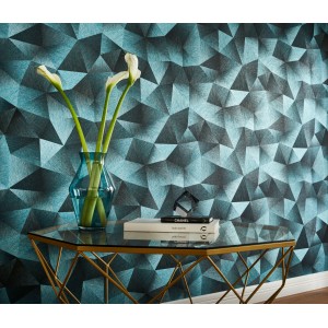 Erismann Vliestapete Guido Maria Kretschmer Grafik Petrol mit geometrischem Muster.