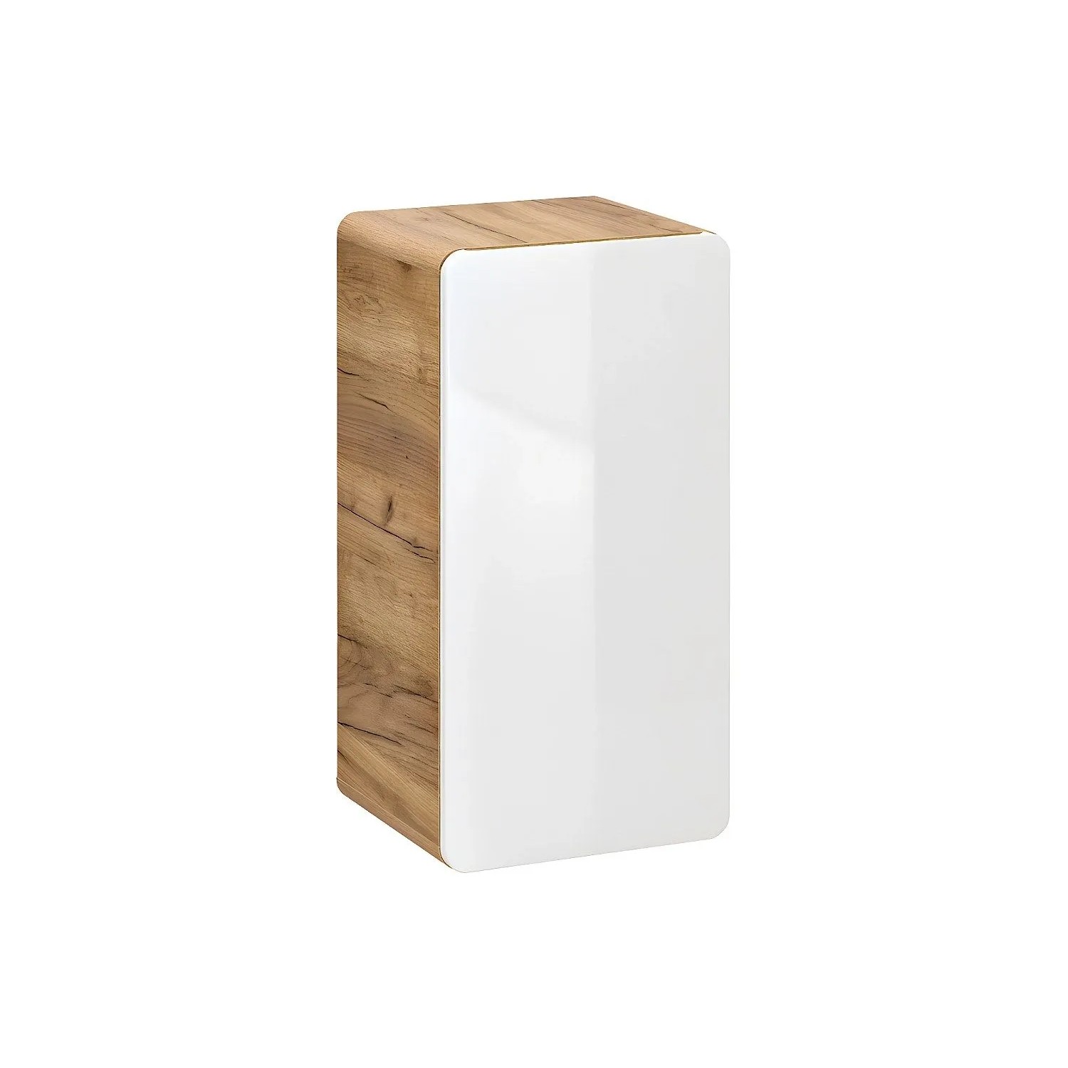 Vente-unique Badschrank Aruba Naturfarben Hell  Weiß 35 cm