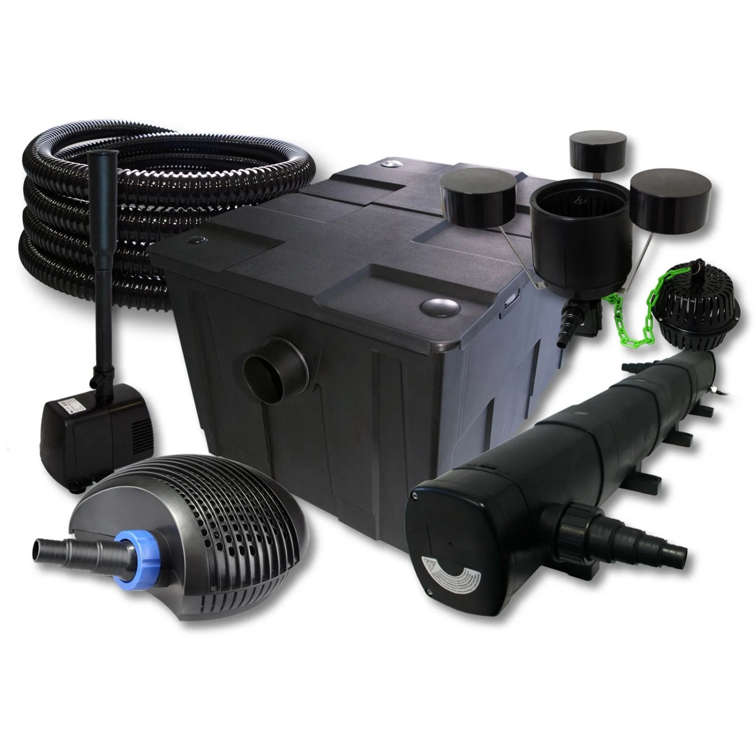 Sunsun Teichfilter Set 60000L 72W Uvc40W Pumpe Schlauch Skimmer Springbrunnen