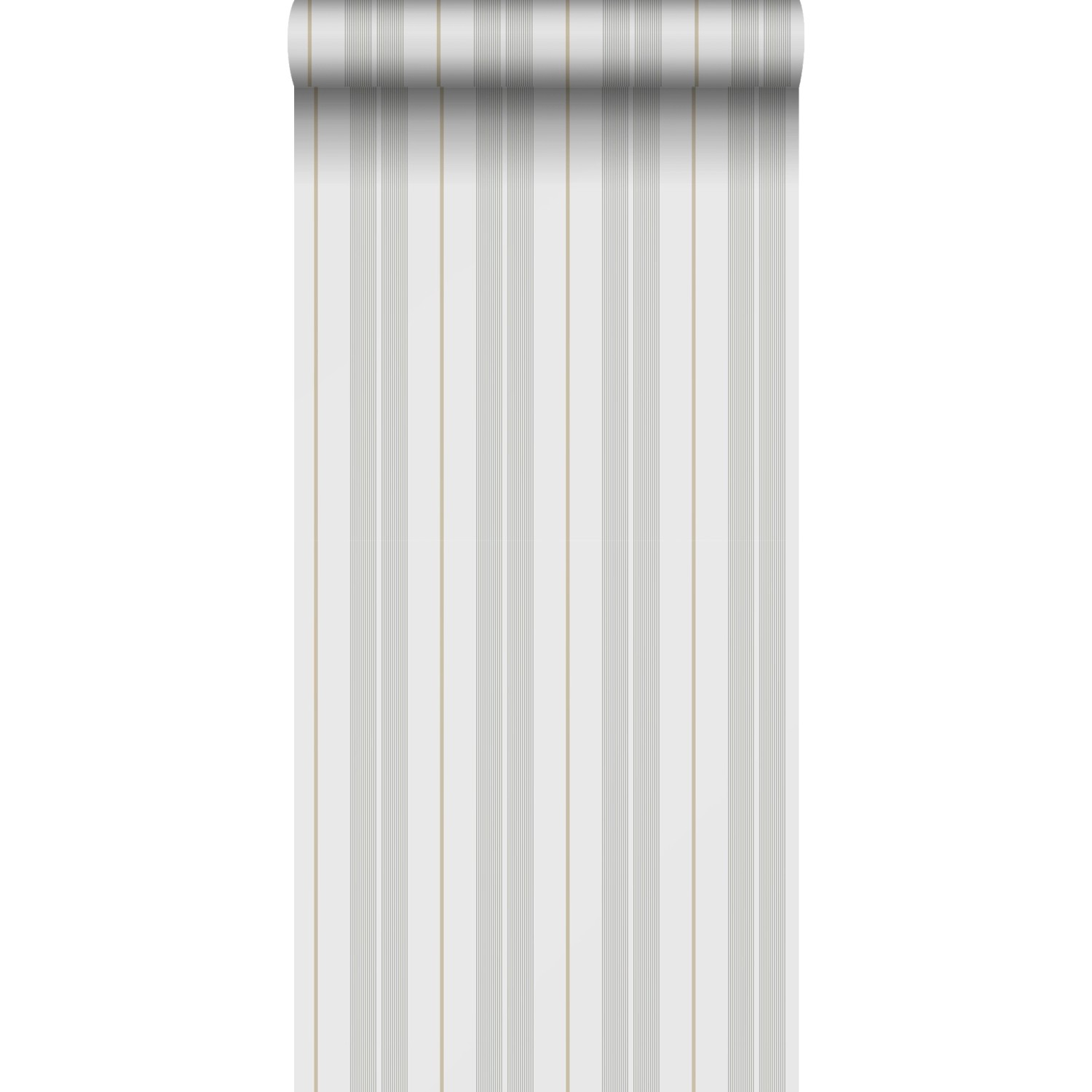 Sanders & Sanders Tapete Streifen Grün und Grau 53 cm x 10.05 m günstig online kaufen