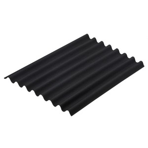 Onduline Easyline Bitumenwellplatte, schwarz, 100x76 cm, für leichte Dacheindeckung.