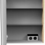 Offener Fackelmann Spiegelschrank SBC Sandeiche 50 cm mit zwei Einlegeböden.