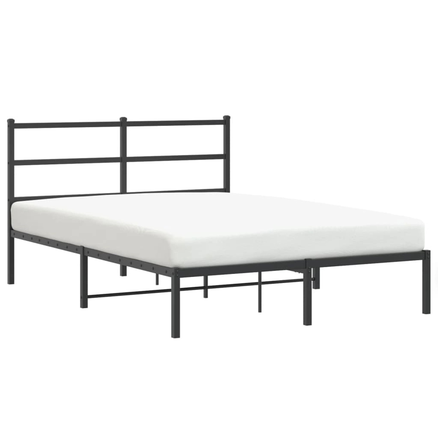 vidaXL Bettgestell mit Kopfteil Metall Schwarz 140x190 cm Modell 181938919 günstig online kaufen