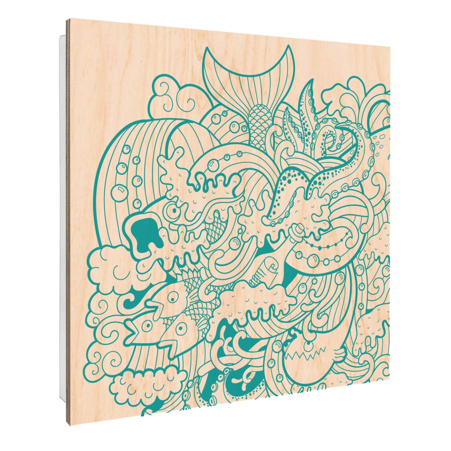 Banjado Großer Schlüsselbox Holz 30x30cm Weiß Scharnier Rechts 50 Haken Sch günstig online kaufen