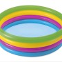 Bestway Planschbecken Swim Squad, Ø 157 cm, mit vier farbigen Luftringen (Grün, Gelb, Lila, Blau).