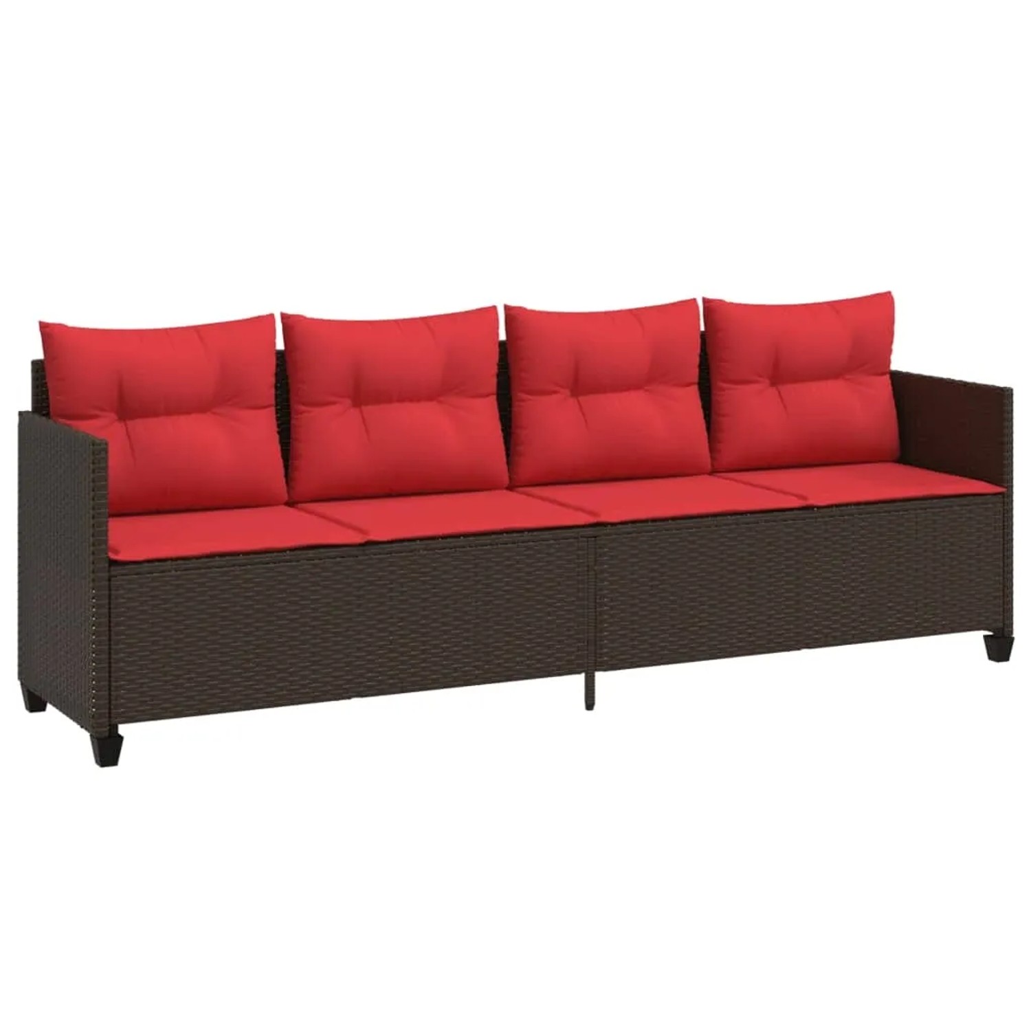 vidaXL Sonnenliege mit Kissen Braun Poly Rattan 368332 günstig online kaufen