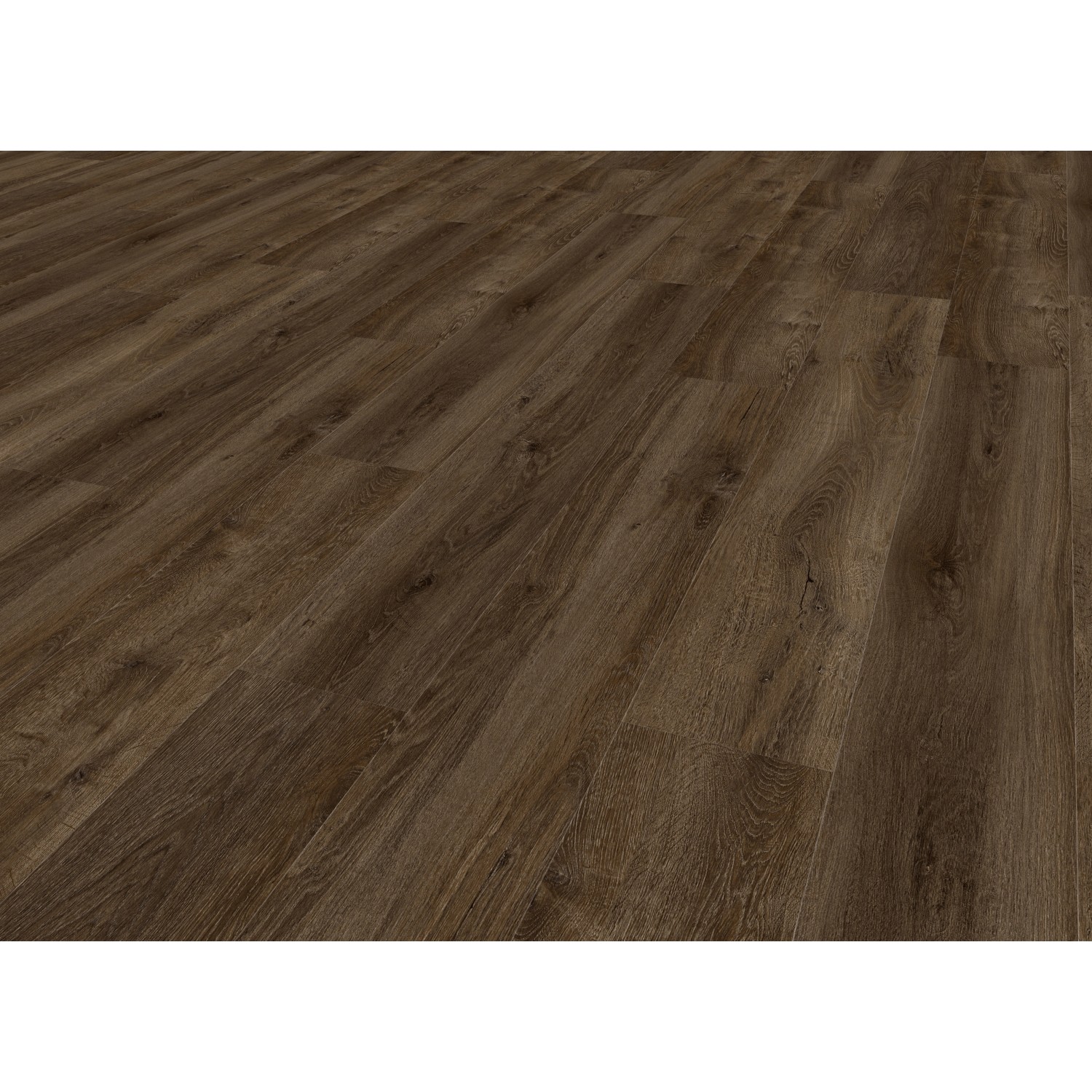 Dunkelbrauner Gerflor Vinylboden Appaloosa Dark mit Holzoptik zum Kleben.