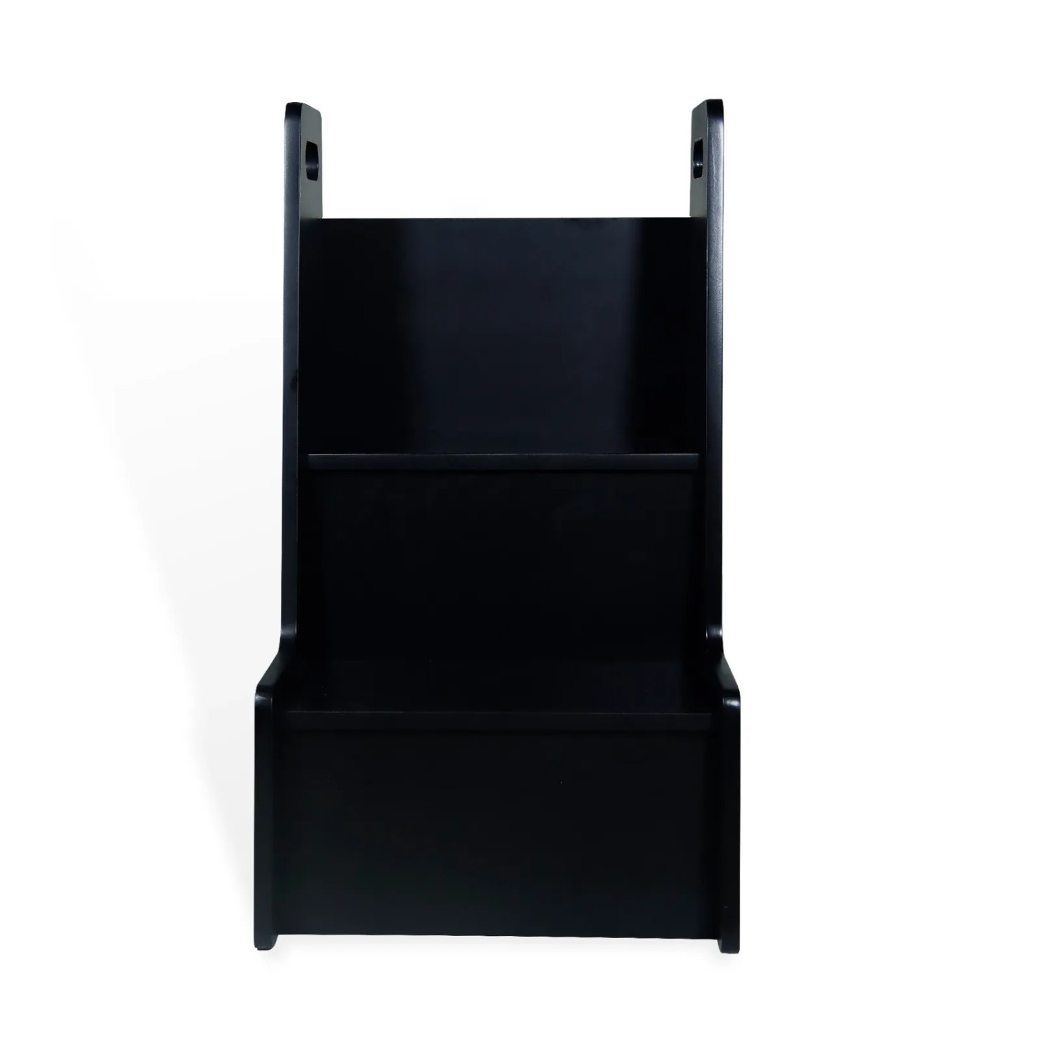 Schwarzer CCLIFE Kiddy Dreams Montessori Tritthocker aus Holz, max. 100kg Belastung.