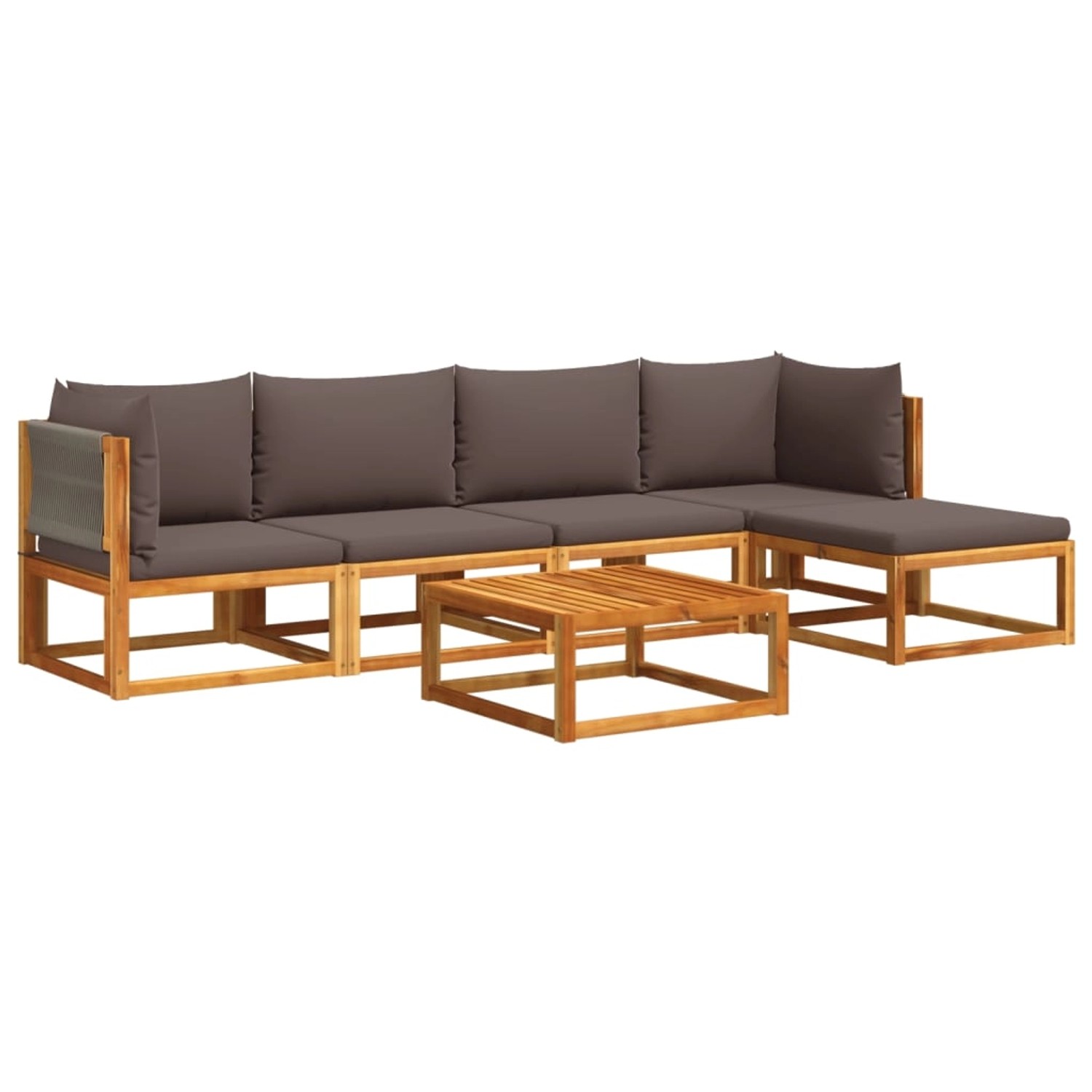 vidaXL 6-tlg. Garten-Sofagarnitur mit Kissen Massivholz Akazie günstig online kaufen