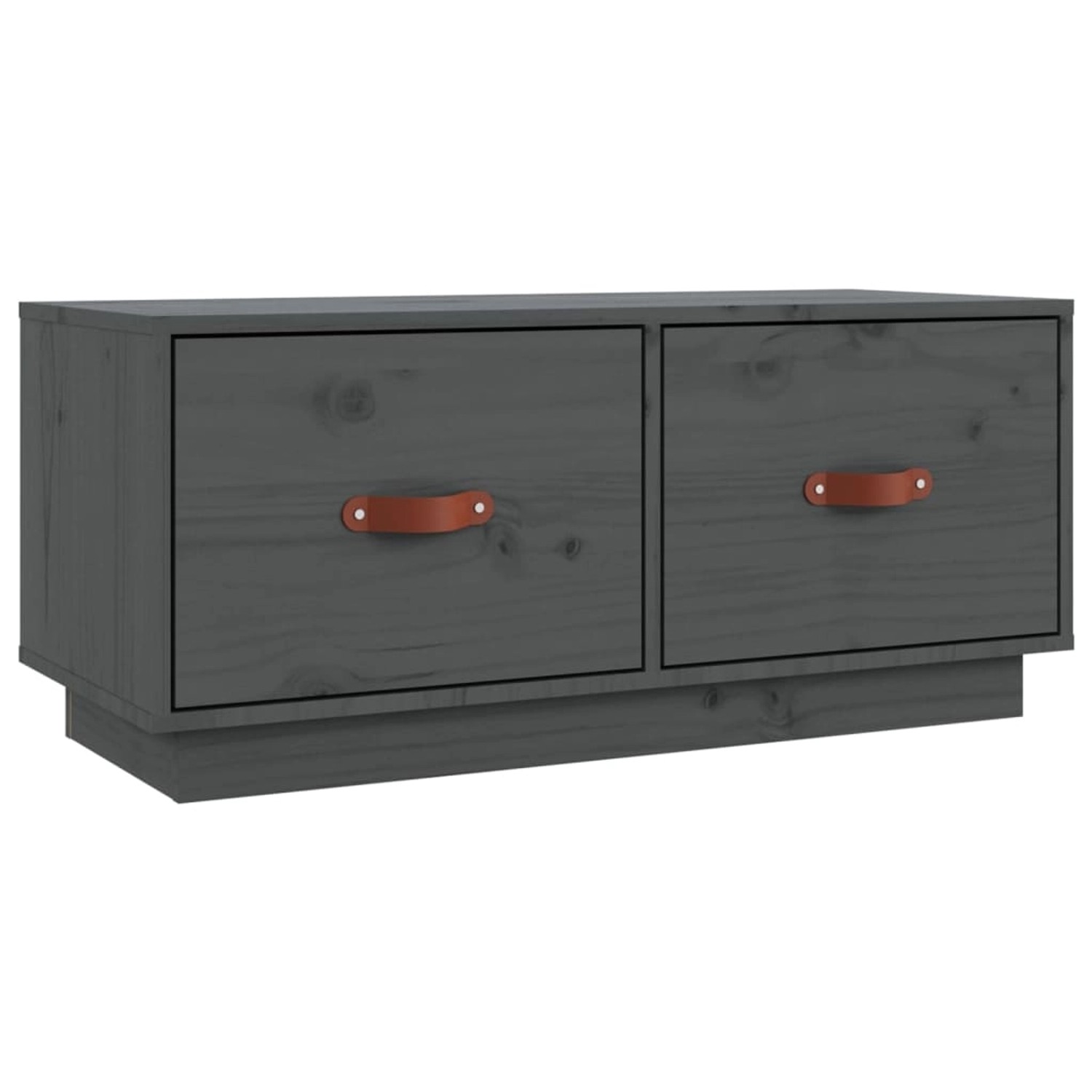 Thumbnail - VidaXL TV-Schrank Grau 80x34x35 cm Massivholz Kiefür