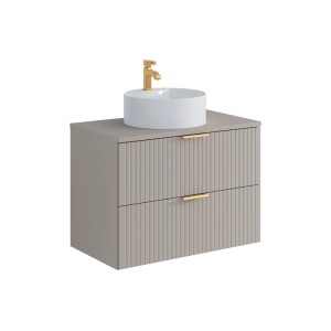 Vente-unique Einzelwaschtisch Zevara Beige 80 cm