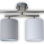 Näve Deckenleuchte Tilde, 4-flammig, schwarz/weiß/grau, Stoffschirme, moderne Deckenlampe.