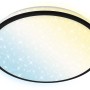 Dimmbare, schwarze Brilo LED-Deckenleuchte Ivy Sky S mit Sternendekor, 24 W.