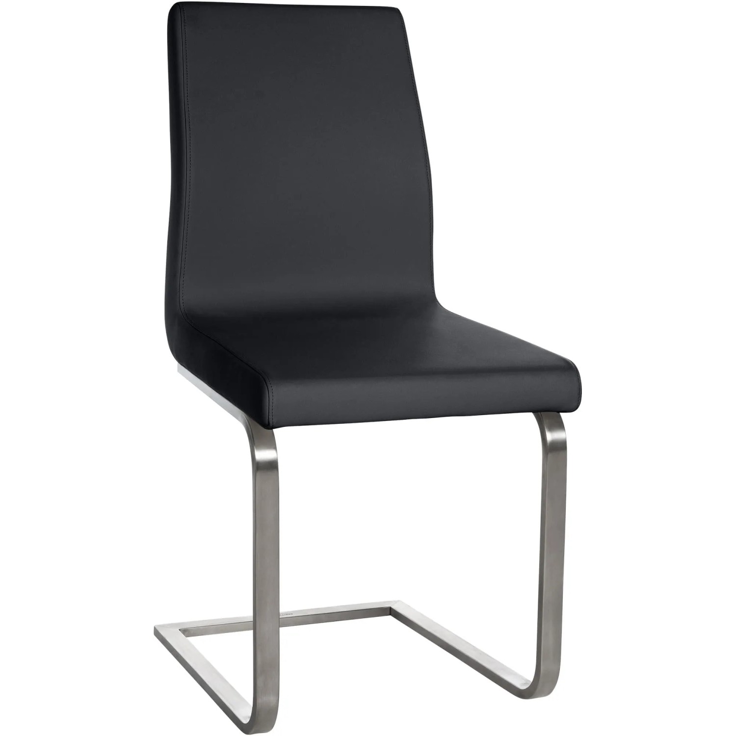DELUKE Esszimmerstuhl NERAM Kunstleder Schwarz 40x50x90cm Essstühle Esszimmerstühle Küchenstühle Wohnzimmerstühle