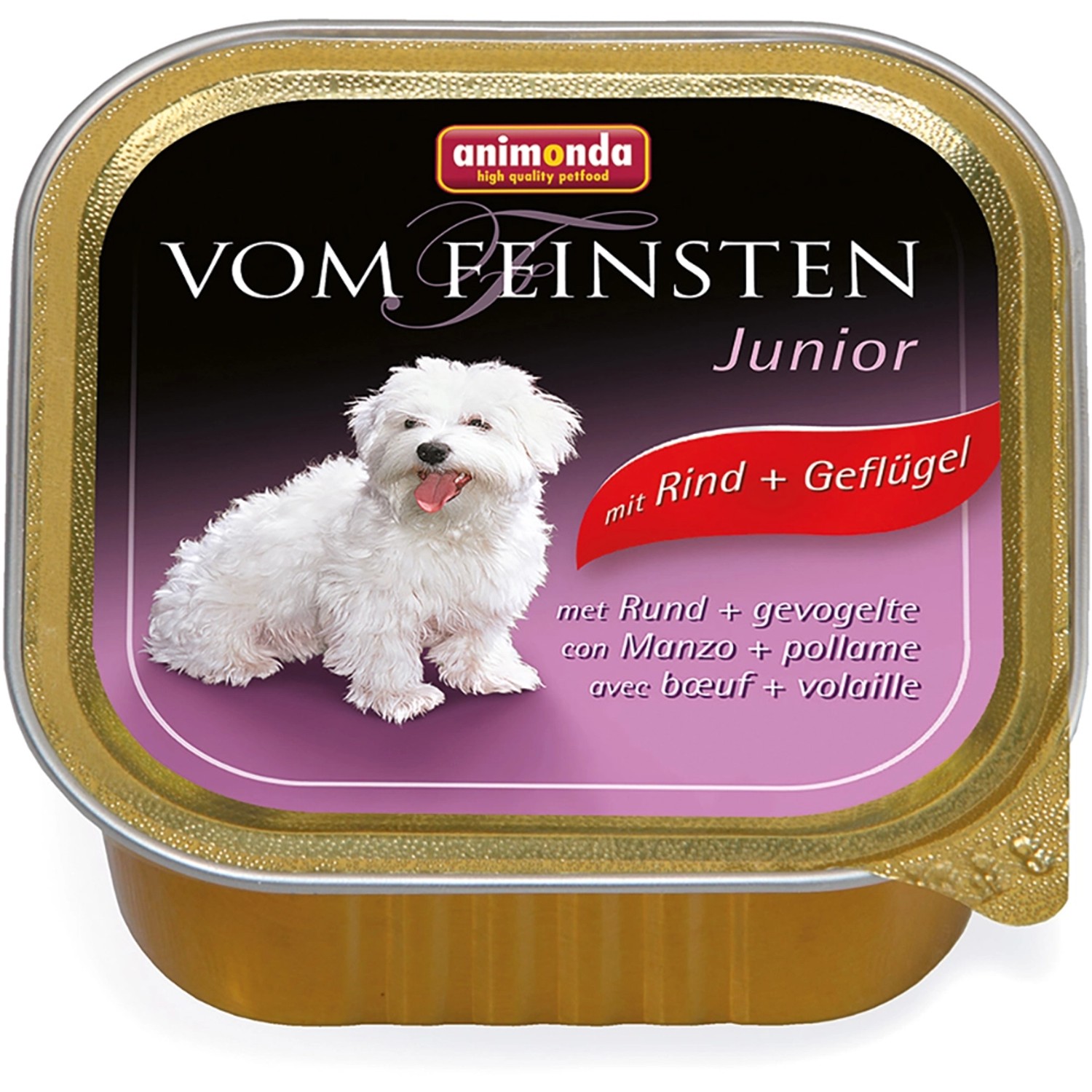 Vom Feinsten Hunde-Nassfutter Junior mit Rind und Geflügel 150 g