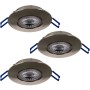 EGLO LED Einbaustrahler Set, 3er, Nickel-matt, warmweißes Licht für Deckenmontage.