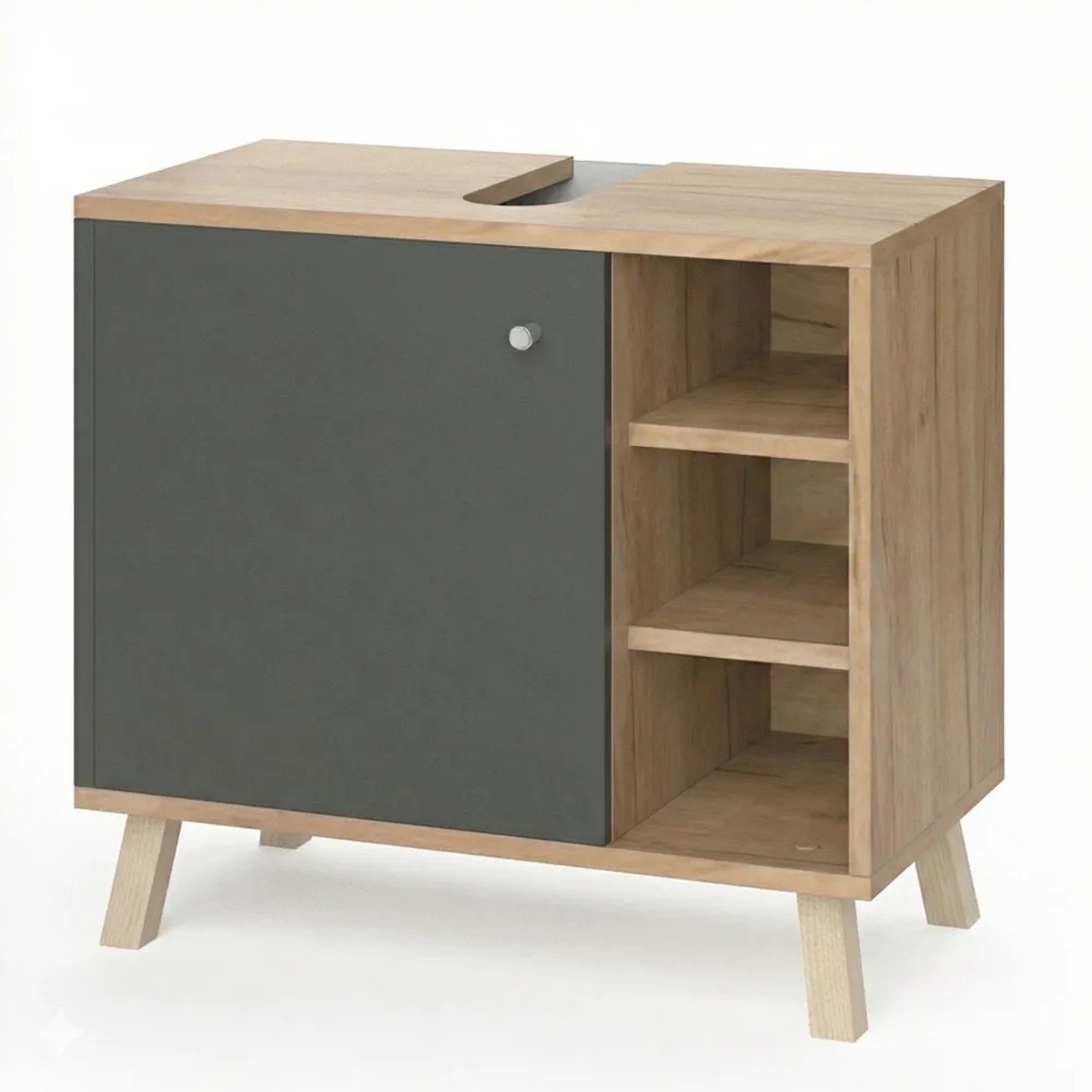 Vicco Waschbeckenunterschrank Senyo Anthrazit 60 x 54