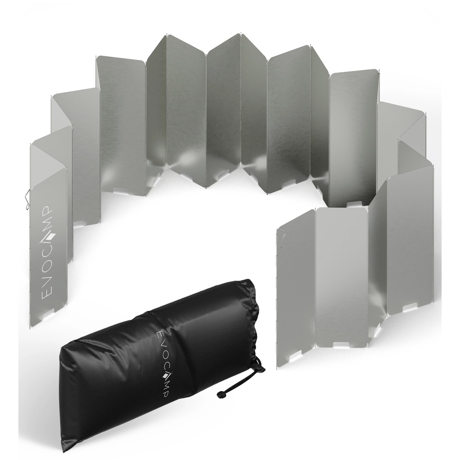 Evocamp Windschutz für Gaskocher 22 Lamellen Spirituskocher Outdoor Camping günstig online kaufen
