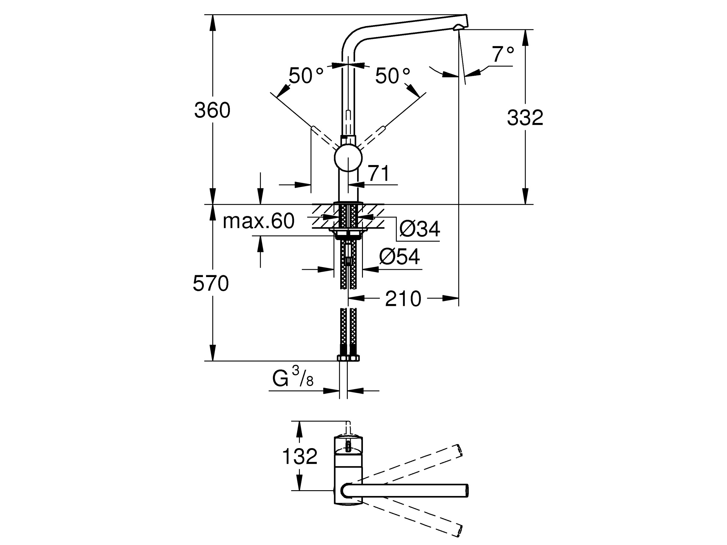 Grohe Küchenarmatur Flair Chrom kaufen bei OBI