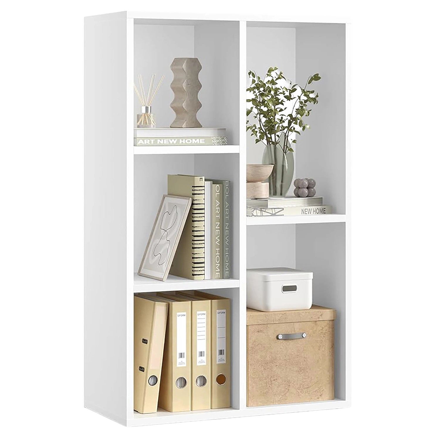 Songmics Bücherregal Custos 5 Fächer Weiß günstig online kaufen