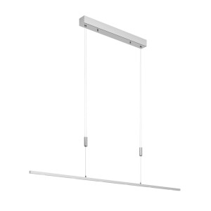 Moderne, dimmbare LED Pendelleuchte Arnik in Alu, 6-flammig für Wohnzimmer.