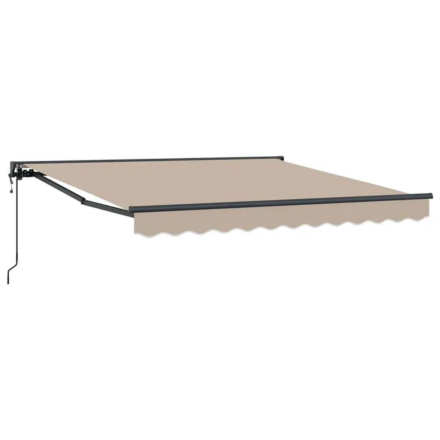 vidaXL Einziehbare Markise Beige 350 x 250 cm Polyester und Metall 3330356