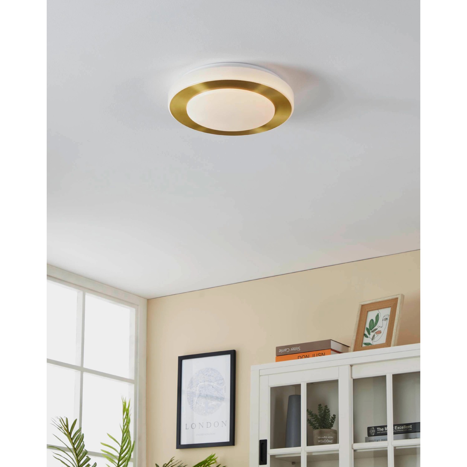 Eglo LED Deckenleuchte Carpi 3-flammig Messing-Weiß 3,6 W kaufen bei OBI | Deckenlampen