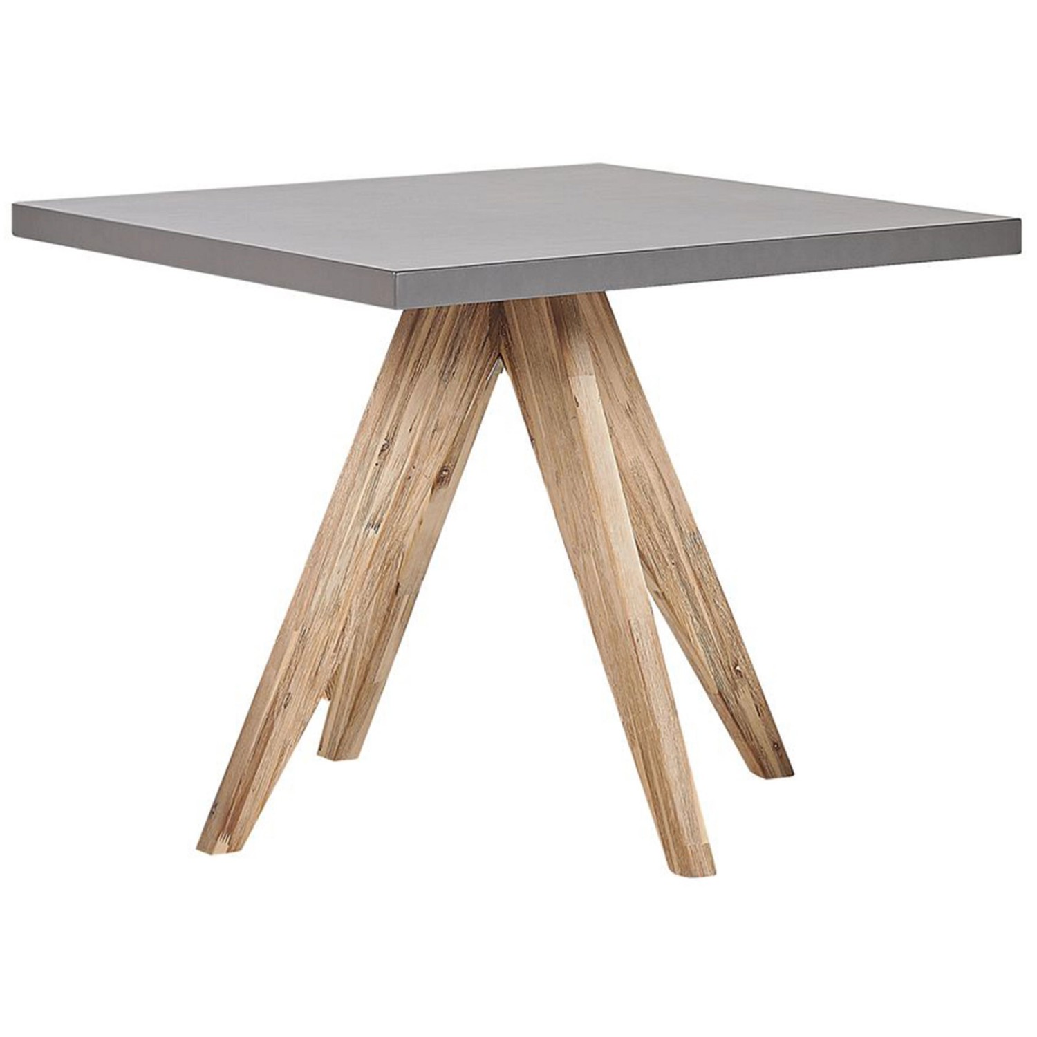 Beliani Gartentisch OLBIA Grau Heller Holzfarbton 90x90x76 günstig online kaufen