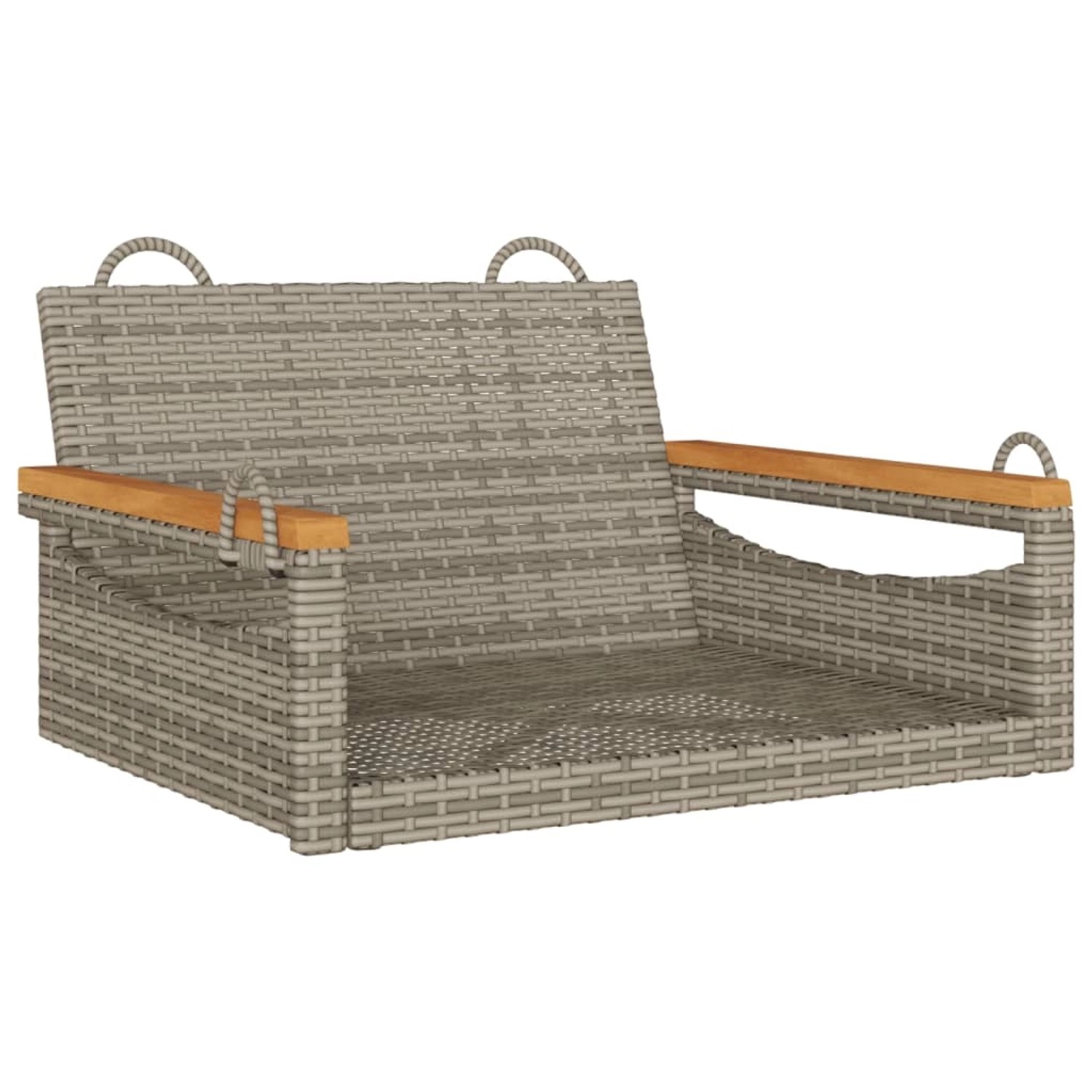 furnicato Hängesessel Grau 63x62x40 cm Poly Rattan günstig online kaufen